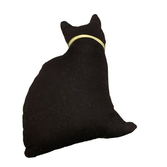 Siamese Cat Pillow Plush Stuffed Toy Throw 16 in Tall Yellow Ribbon Realistic - Picture 3 of 4